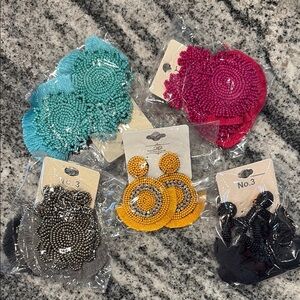 Boho Earrings Lot of 5 pair